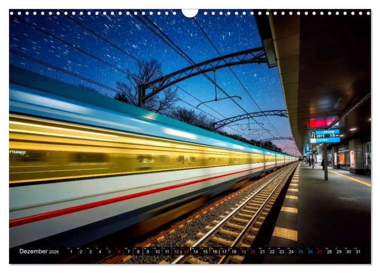 Produktbild: Z&uuml;ge in Bewegung (Wandkalender 2026 DIN A3 quer), CALVENDO Monatskalender