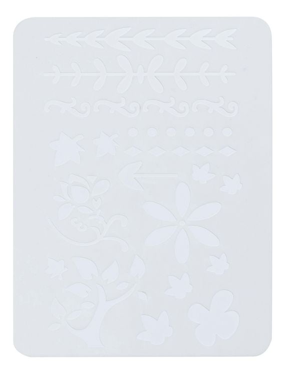 Produktbild: Scrapbooking-Set, Fotoalbum mit Spiralbindung, 50 Seiten wei&szlig;, 32x22 cm + Stifte, Sticker, Schablonen, Fotoecken