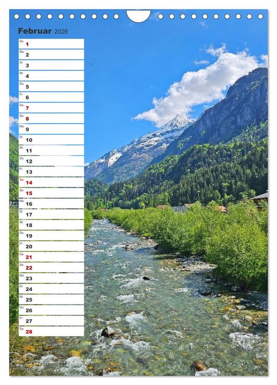 Produktbild: Schweizer Ansichten - Berge, Fl&uuml;sse und Seen in der Schweiz (Wandkalender 2026 DIN A4 hoch), CALVENDO Monatskalender
