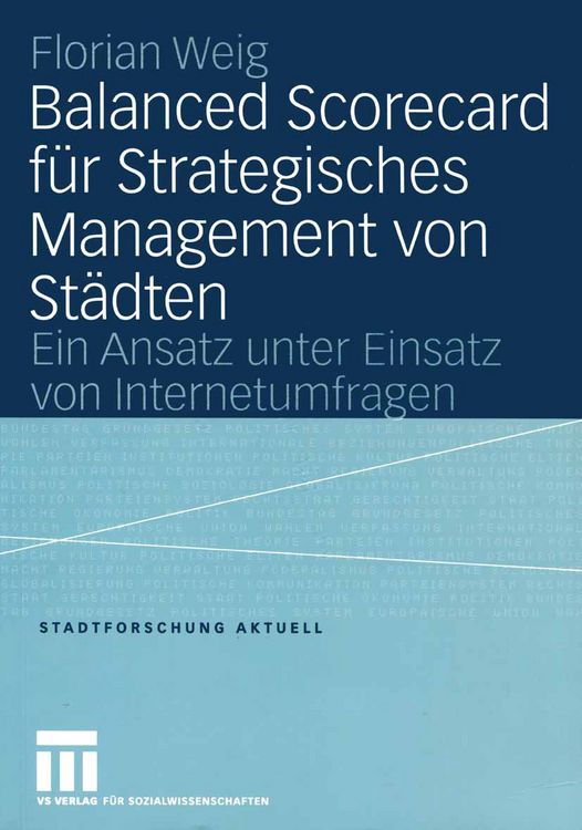 Produktbild: Balanced Scorecard f&uuml;r Strategisches Management von St&auml;dten