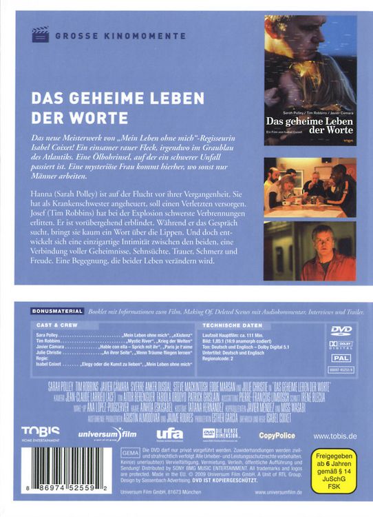 Produktbild: Das geheime Leben der Worte - Gro&szlig;e Kinomomente