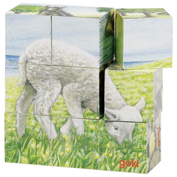 Produktbild: W&uuml;rfelpuzzle Bauernhoftiere
