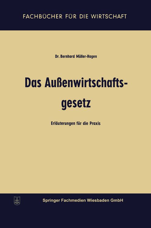Produktbild: Das Au&szlig;enwirtschaftsgesetz