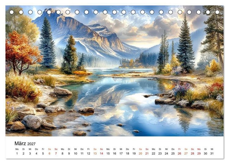 Produktbild: Kanada - Weite, Wasser, Wunder (Tischkalender 2027 DIN A5 quer), CALVENDO Monatskalender