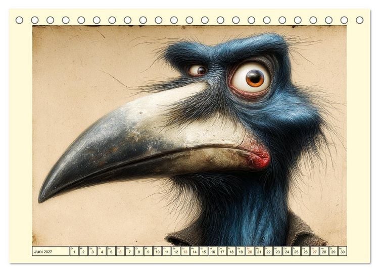 Produktbild: Schr&auml;ge V&ouml;gel. Skurrile Portraits mit Charakter und Charme (Tischkalender 2027 DIN A5 quer), CALVENDO Monatskalender