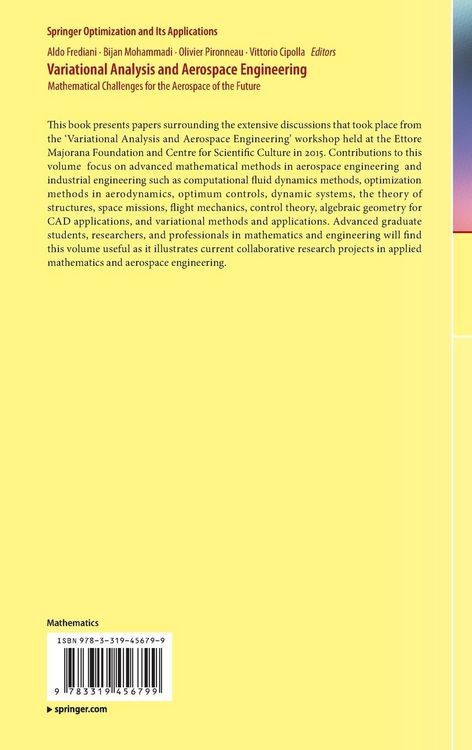 Produktbild: Variational Analysis and Aerospace Engineering