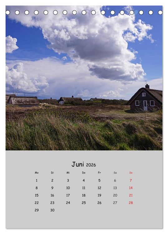 Produktbild: D&auml;nemarks Westk&uuml;ste 2026 (Tischkalender 2026 DIN A5 hoch), CALVENDO Monatskalender