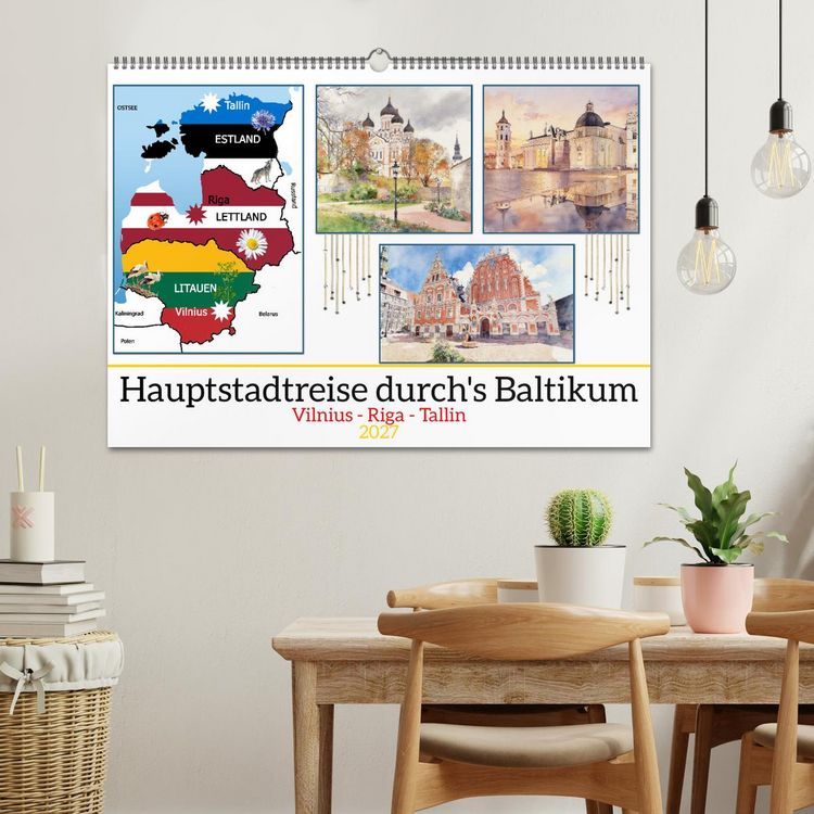 Produktbild: Hauptstadtreise durch's Baltikum (Wandkalender 2027 DIN A2 quer), CALVENDO Monatskalender