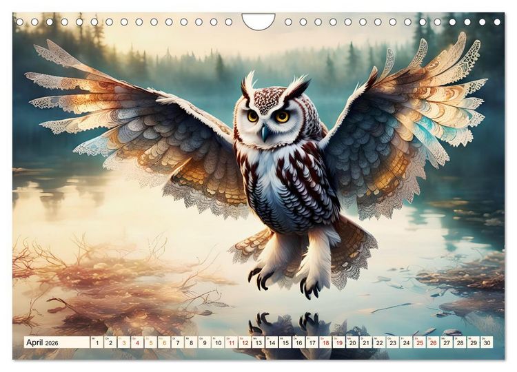 Produktbild: Federleichte Freunde (Wandkalender 2026 DIN A4 quer), CALVENDO Monatskalender