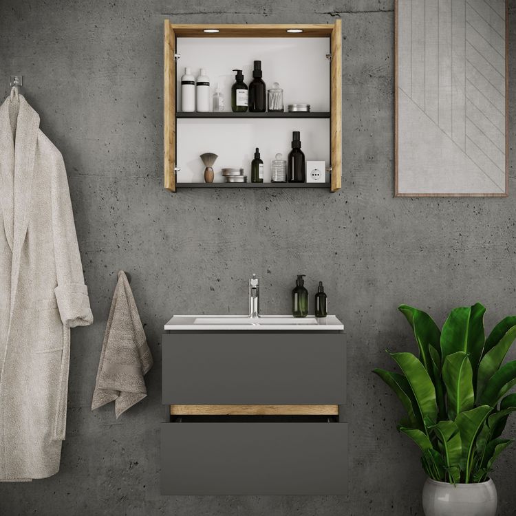 Produktbild: 3 tlg. Badm&ouml;bel-Set mit Waschbecken Cosila-I 61 cm