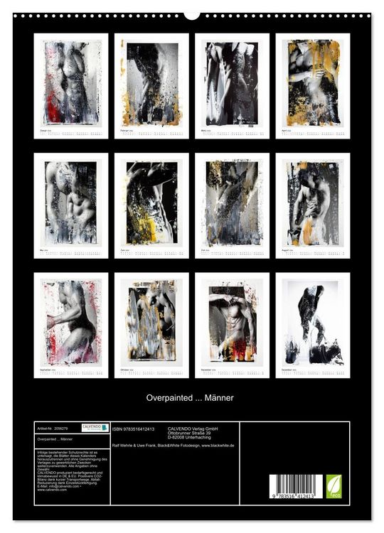 Produktbild: Overpainted ... M&auml;nner (hochwertiger Premium Wandkalender 2026 DIN A2 hoch), Kunstdruck in Hochglanz