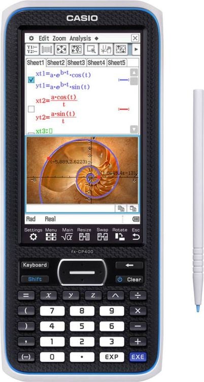 Produktbild: Casio FX-CP400 Grafikrechner Schwarz Display (Stellen): 25 batteriebetrieben (B x H x T) 89 x 21.1 x 206 mm