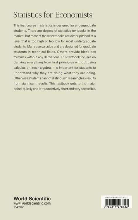 Produktbild: Statistics For Economists