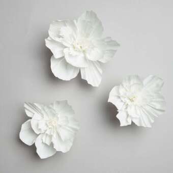 Produktbild: Krepppapier Bl&uuml;ten, Wei&szlig;, L/M, MIX