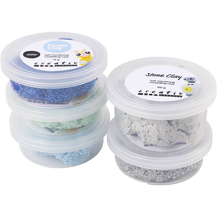 Produktbild: Creativ Company Stone Clay Mix, Harmonie in Blau-Gr&uuml;n