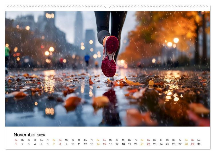 Produktbild: Marathon Power (Wandkalender 2026 DIN A2 quer), CALVENDO Monatskalender