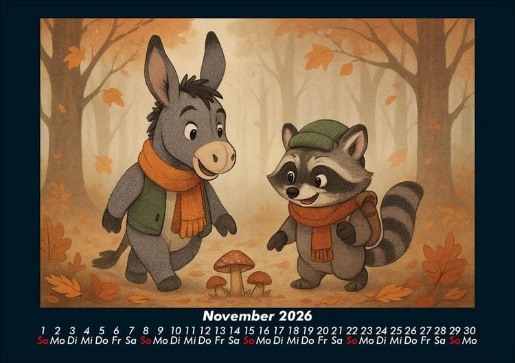 Produktbild: Huf & Rocco Abenteuer durchs Jahr 2026 Fotokalender DIN A5