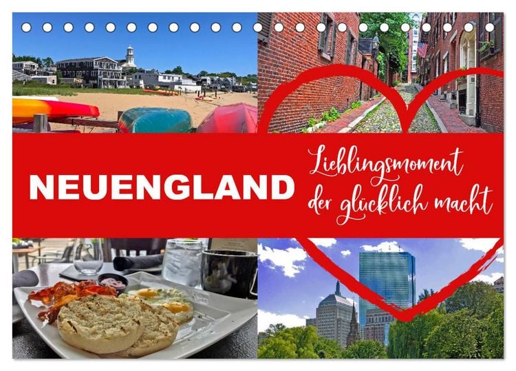 Produktbild: Neuengland USA Kalender 2026 (Tischkalender 2026 DIN A5 quer), CALVENDO Monatskalender