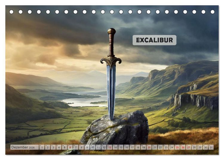 Produktbild: Sagenhafte Orte und Mythen (Tischkalender 2026 DIN A5 quer), CALVENDO Monatskalender