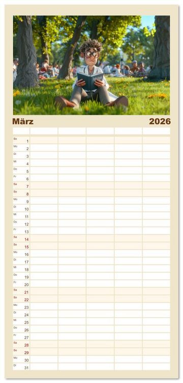 Produktbild: Familienplaner 2026 - Nur ein paar Semester Medizin mit 5 Spalten (Wandkalender, 21 x 45 cm) CALVENDO