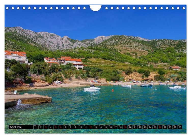 Produktbild: Hvar The sunny Island of Croatia (Wall Calendar 2026 DIN A4 landscape), CALVENDO 12 Month Wall Calendar