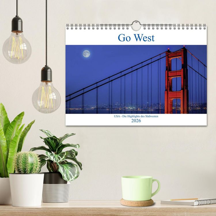 Produktbild: Go West. USA - Die Highlights des S&uuml;dwesten (Wandkalender 2026 DIN A4 quer), CALVENDO Monatskalender