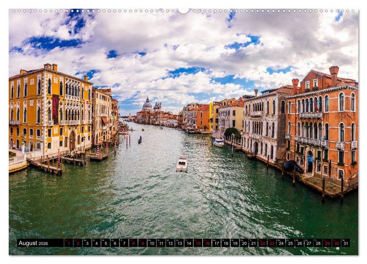 Produktbild: Venedig - Pal&auml;ste, Br&uuml;cken und Kan&auml;le (hochwertiger Premium Wandkalender 2026 DIN A2 quer), Kunstdruck in Hochglanz