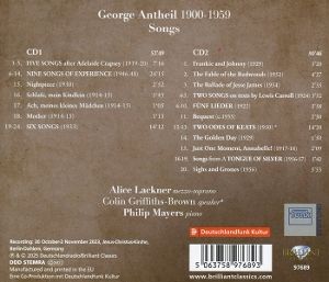 Produktbild: Antheil: Songs