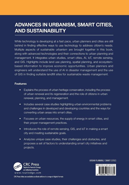 Produktbild: Advances in Urbanism, Smart Cities, and Sustainability