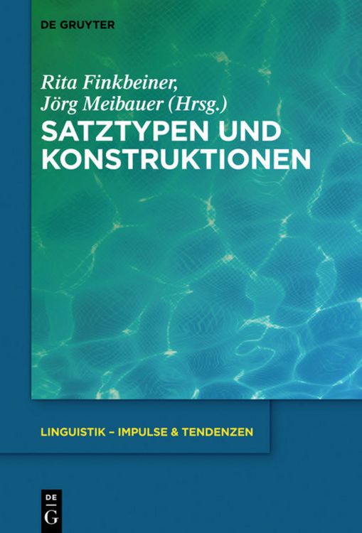 Produktbild: Satztypen und Konstruktionen