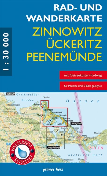 Produktbild: Rad- und Wanderkarte Zinnowitz, &Uuml;ckeritz, Peenem&uuml;nde