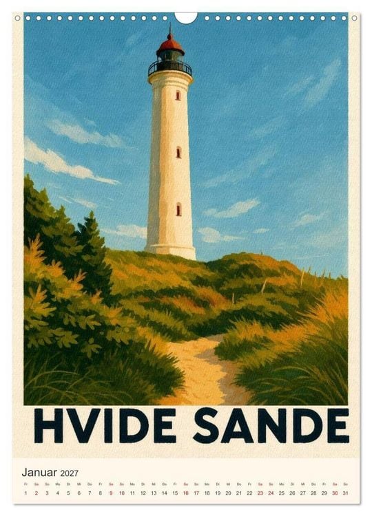 Produktbild: Hyggelige City-Poster D&auml;nemark (Wandkalender 2027 DIN A3 hoch), CALVENDO Monatskalender