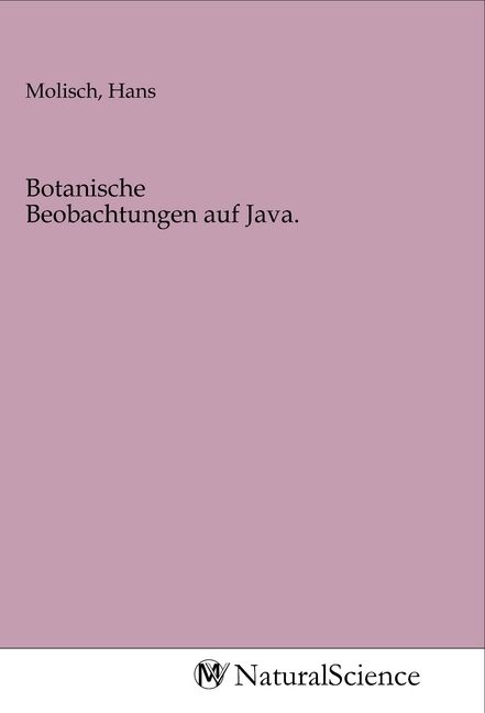 Produktbild: Botanische Beobachtungen auf Java.