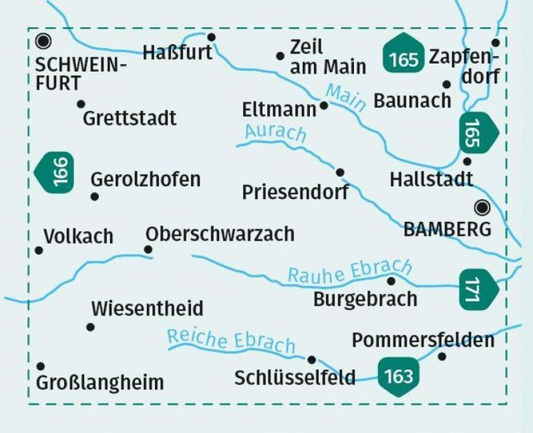 Produktbild: KOMPASS Wanderkarte 167 N&ouml;rdlicher Steigerwald, Bamberg 1:50.000
