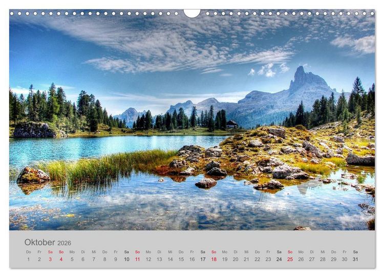 Produktbild: Traumkulissen in den Dolomiten (Wandkalender 2026 DIN A3 quer), CALVENDO Monatskalender