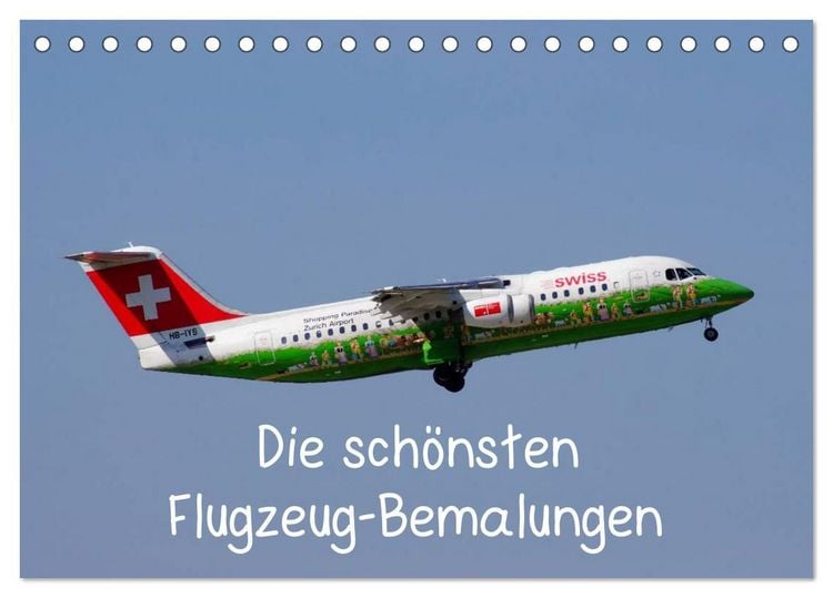 Produktbild: Die sch&ouml;nsten Flugzeug-Bemalungen (Tischkalender 2027 DIN A5 quer), CALVENDO Monatskalender