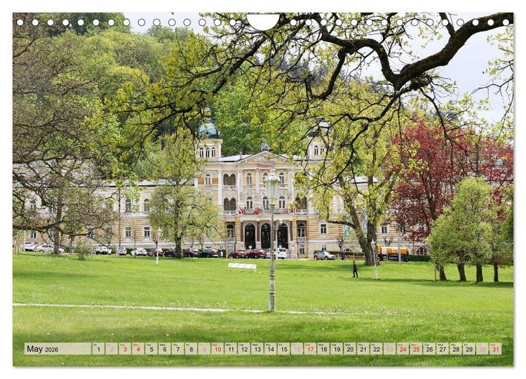 Produktbild: Famous Spas in the Czech Republic (Wall Calendar 2026 DIN A4 landscape), CALVENDO 12 Month Wall Calendar