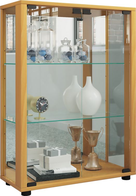 Produktbild: Glas Stand Vitrine Sammelvitrine Sintalo Spiegel