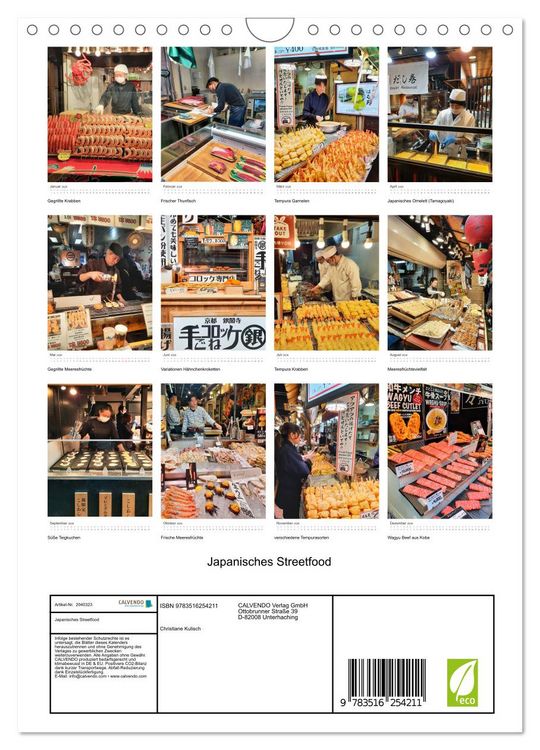 Produktbild: Japanisches Streetfood (Wandkalender 2026 DIN A4 hoch), CALVENDO Monatskalender
