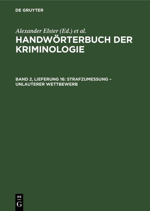 Produktbild: Strafzumessung - Unlauterer Wettbewerb