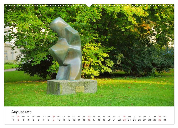 Produktbild: Wiesbaden Kunst in der &Ouml;ffentlichkeit (Wandkalender 2026 DIN A2 quer), CALVENDO Monatskalender