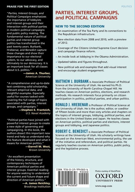 Produktbild: Parties, Interest Groups, and Political Campaigns