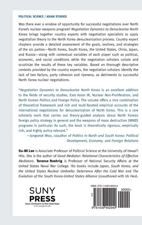 Produktbild: Negotiation Dynamics to Denuclearize North Korea