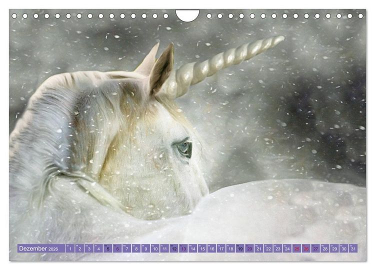 Produktbild: Einhorn Welt - vertr&auml;umte Einhornbilder (Wandkalender 2026 DIN A4 quer), CALVENDO Monatskalender