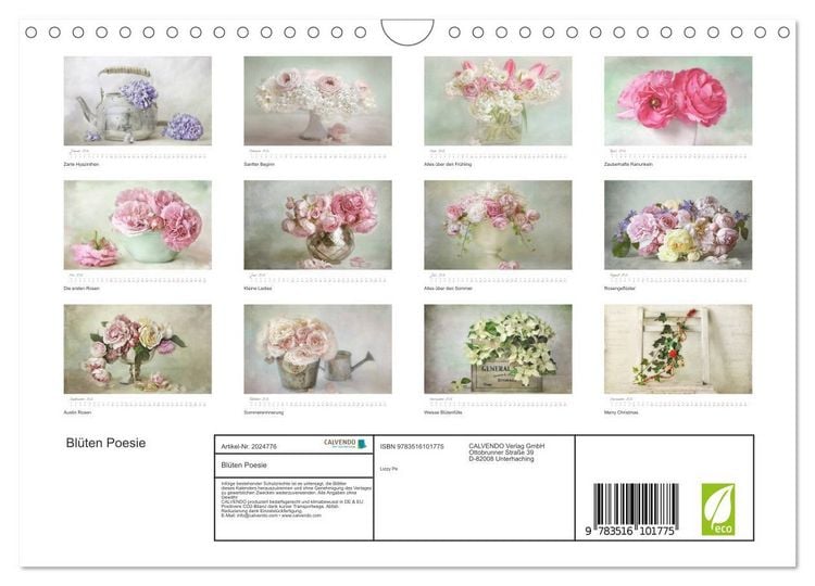 Produktbild: Bl&uuml;ten Poesie (Wandkalender 2026 DIN A4 quer), CALVENDO Monatskalender