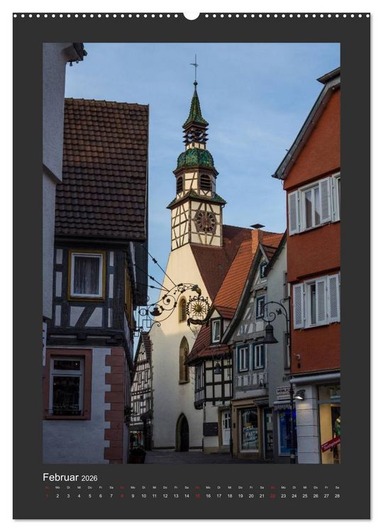 Produktbild: Waiblingen - Spaziergang durch die Altstadt (Wandkalender 2026 DIN A2 hoch), CALVENDO Monatskalender