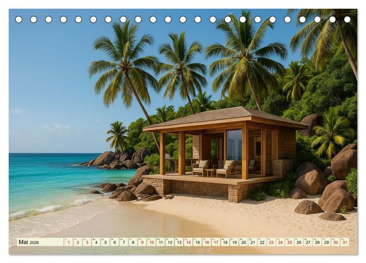 Produktbild: Paradiese der Stille - Orte zum Tr&auml;umen (Tischkalender 2026 DIN A5 quer), CALVENDO Monatskalender