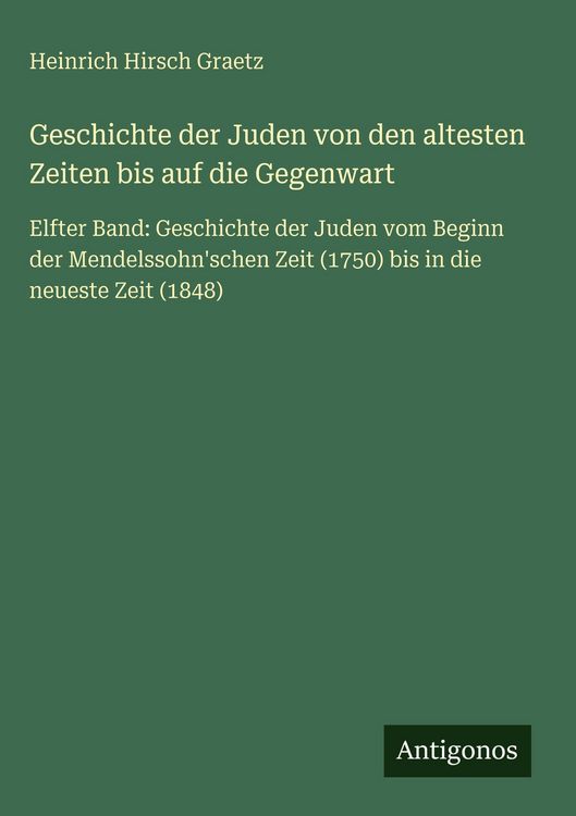 Produktbild: Geschichte der Juden von den altesten Zeiten bis auf die Gegenwart