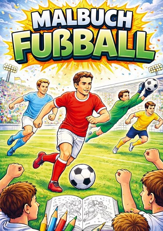 Produktbild: Malbuch, Fubball