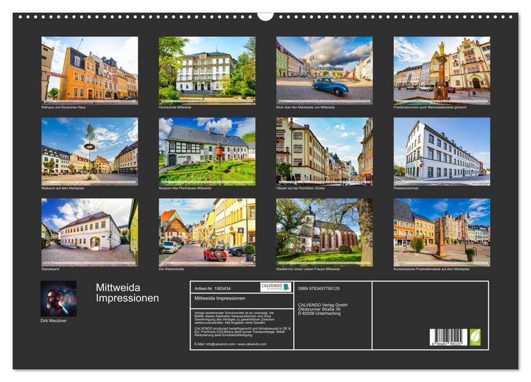 Produktbild: Mittweida Impressionen (Wandkalender 2026 DIN A2 quer), CALVENDO Monatskalender